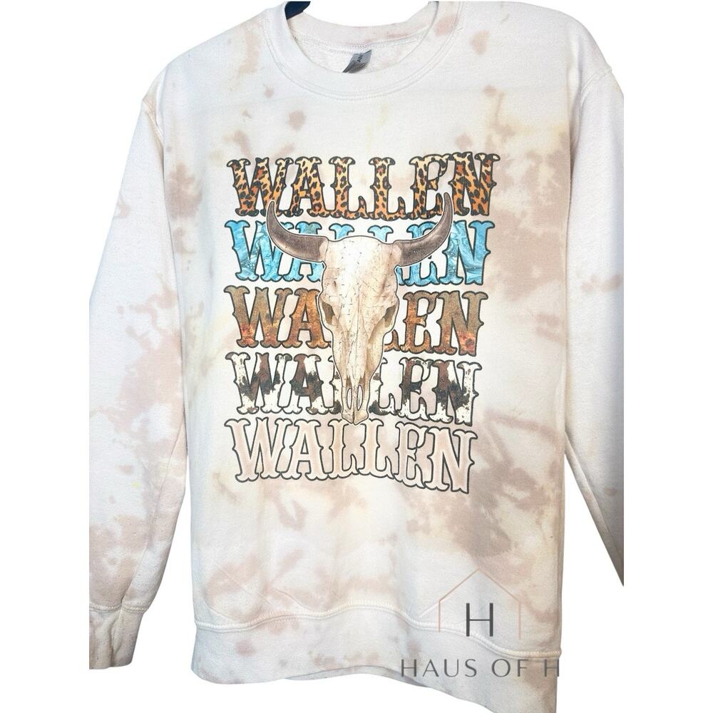 Morgan Wallen Size S Bleached Sweatshirt Country Western Hoodie Sweatshirt Music